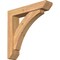 Ekena Millwork Thorton Slat Smooth Bracket w/ Offset Brace, Western Red Cedar, 5 1/2"W x 26"D x 26"H BKT0604X26X26THR06SWR - alternate 1